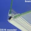 Exa-Lent Universal Probestück Duschgummi Typ DS16 - 2cm lang und geeignet für Glasstärke 6mm - Magnet 45 Grad