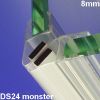 Exa-Lent Universal Probenstück Duschgummi Typ DS24 - 2cm Länge und geeignet für Glasdicke 8mm - Magnet 45 Grad