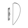 HSK E100140-13-01 semicircular handle alu silver matt