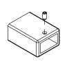 HSK E100344-90 wandhouder voor stabilisatiesteun (hol profiel) RVS look