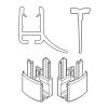 HSK Exklusiv E85058-2-04 2x horizontaal afdichtingsprofiel (120cm) met inschuifrubber (200cm, hoogte 14,5mm) en eindkapjes wit