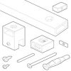 Novellini R80Y215T-D muursteun wit/ chroom
