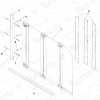 HSK Favorit / Prima E60077 vertical seal (per piece) for 2-part or 3-part bath wall, white