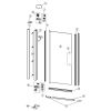 Huppe Design elegance, 025304 verticale afdichtingsstrip