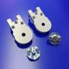 HSK E100082-1-01 hinge parts for shower door, top/bottom, alu matt silver