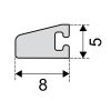 Duka Q042-T L sealing profile 100cm transparent - for door left