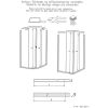 Koralle VarioPlus S8L41913 ( L41913 ) ( 2537270 ) complete strip set for corner shower 2-piece and quarter round with sliding doors