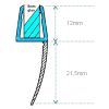 Exa-Lent Universal DS041006 - G06042100 helder doucheprofiel 1 flap 100cm - 6mm