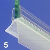 Exa-Lent Universal DS051008 - G08207100 helder doucheprofiel 1 flap 1 flapje 100cm - 8mm