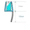Exa-Lent Universal DS431006 gehoekt helder doucheprofiel 1 flap 100cm - 6mm