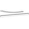 HSK Atelier Pur E77059 strip tbv onderzijde 3-delige kwartronde draaideur, radius 55cm *niet meer leverbaar*