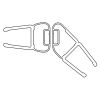HSK E100064-8Alu magneetstrip 135 graden, set van 2 stuks, 200cm, 8mm, chroom