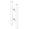 HSK E100140-6-90 greep groot RVS geborsteld