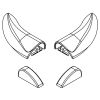 HSK E100211-8-41 afdekkapjes voor waterdorpel, chroom