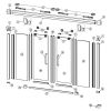 Huppe Aura elegance, 025514 set verticale afdichtingsstrippen, links