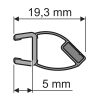 Huppe universeel 070063 magneetlijst voor deurvleugel links, 202,5cm / 6mm