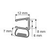 Huppe universeel 070069 magneetlijst zijdelings, 202,5cm / 6 en 8mm