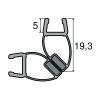 Huppe universeel 070263 set magneetlijsten 45° voor hoekoplossing, 202,5cm / 6mm