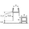 Duka GUMF074-1 afdichtprofiel 100cm transparant, 6mm