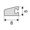 Duka Q042-T L afdichtprofiel 100cm transparant - voor deur linkse aanslag