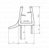 Duscholux 250353.01.000.1000 afwaterprofiel horizontaal, 100cm, 6-8mm