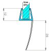 Exa-Lent Universal DS282008 helder doucheprofiel 1 flap 200cm - 8mm