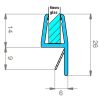 Exa-Lent Universal DS452006 helder aanslagprofiel 200cm - 6mm