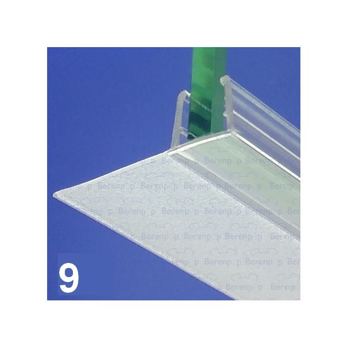 Exa-Lent Universal Probenstück Duschgummi Typ DS09 - 2cm lang und geeignet für Glasdicke 10mm - 1 Klappe horizontal