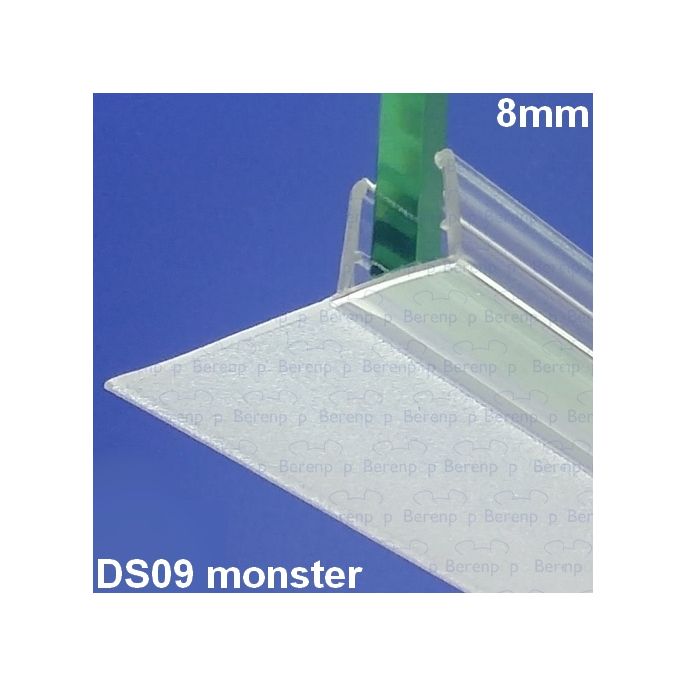Exa-Lent Universal Probenstück Duschgummi Typ DS09 - 2cm Länge und geeignet für Glasdicke 8mm - 1 Klappe horizontal