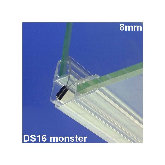 Exa-Lent Universal Probestück Duschgummi Typ DS16 - 2cm lang und geeignet für Glasdicke 8mm - Magnet 45 Grad