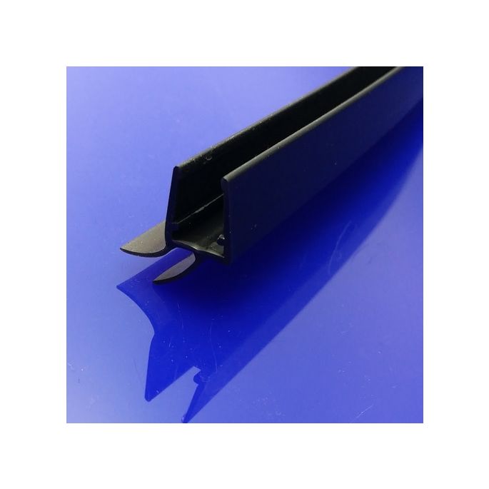 Exa-Lent Universal DS691008 quarter round matt black shower profile 2 flaps 100cm - 8mm
