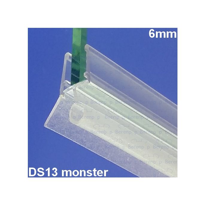 Exa-Lent Universal Probenstück Duschgummi Typ DS13 - 2cm lang und geeignet für Glasstärke 6mm - 1 Klappe 1 rund