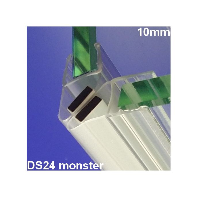 Exa-Lent Universal monsterstukje doucherubber type DS24 - 2cm lengte en geschikt voor glasdikte 10mm - magneet 45 graden
