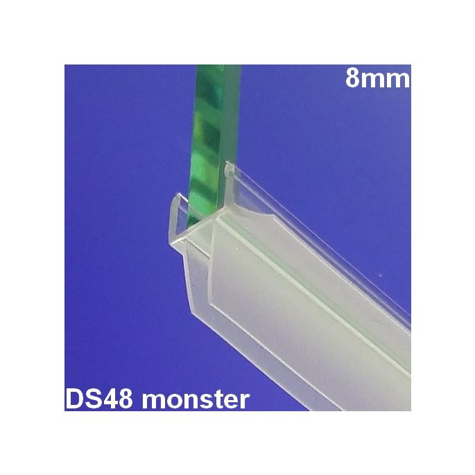 Exa-Lent Universal Probenstück Duschgummi Typ DS48 - 2cm lang und geeignet für Glasstärke 8mm - 3 Klappen