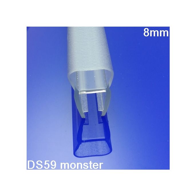 Exa-Lent Universal monsterstukje doucherubber type DS59 - 2cm lengte en geschikt voor glasdikte 8mm - 1 balgje van 8mm (bolletje)