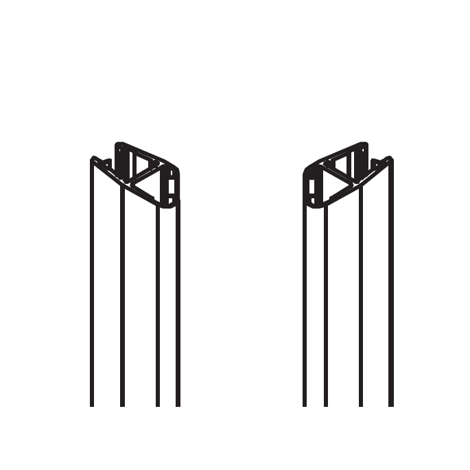HSK Atelier Pur E77055 magnetic strip 45 degrees, set of 2 pieces, 200cm, 8mm, chrome *no longer available*