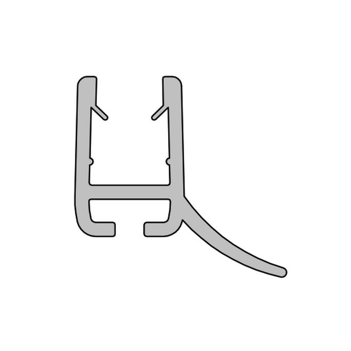 HSK E100059-6-3 curved sealing profile for semicircular shower door (without slide-in rubber)