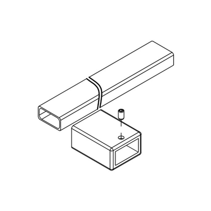 HSK E88338-41 stabilisatiesteun (hol profiel) 100cm chroom