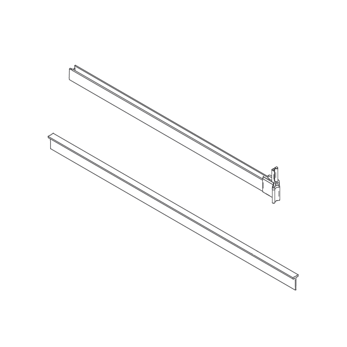 HSK Exklusiv E85058 glasdorpellijst met eindkapje voor draaideur links, 6mm *niet meer leverbaar*