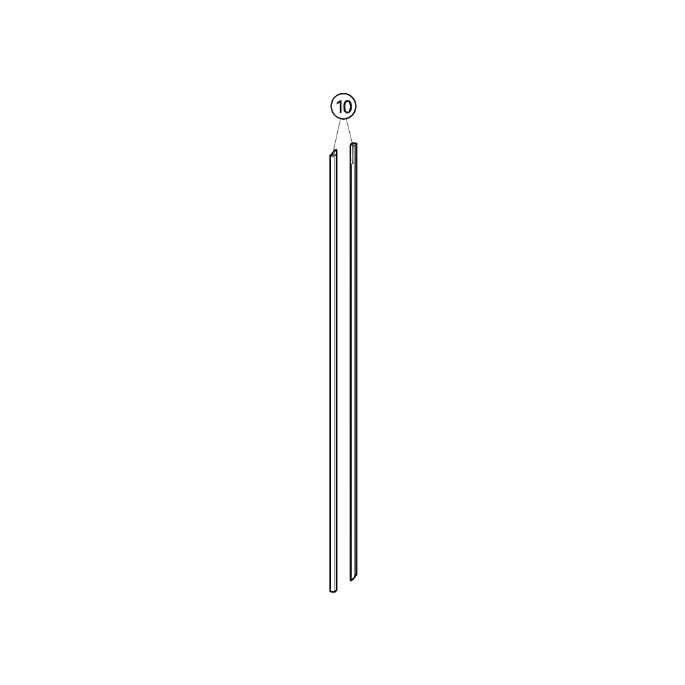 Huppe Aura elegance, 025514 set verticale afdichtingsstrippen, links