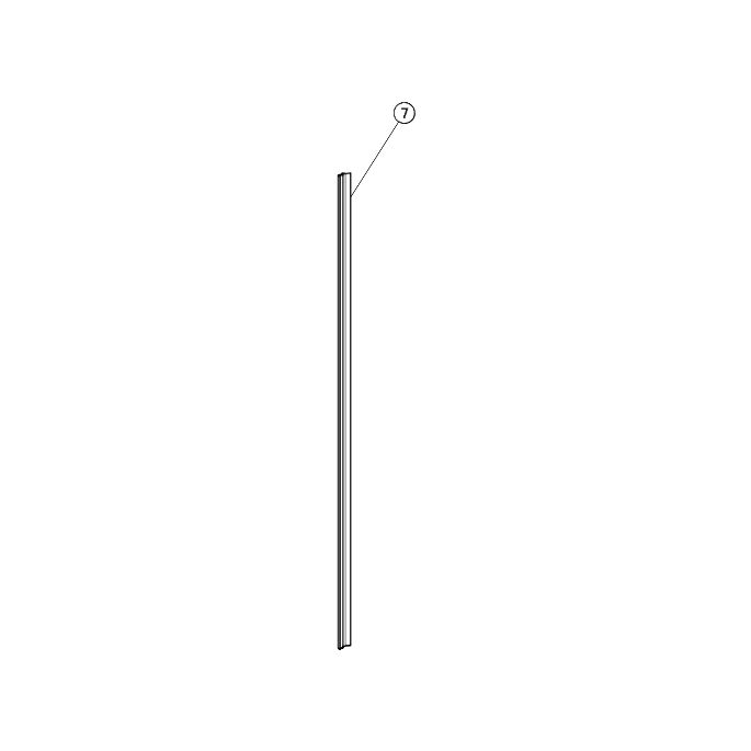 Huppe Design elegance, 025304 verticale afdichtingsstrip