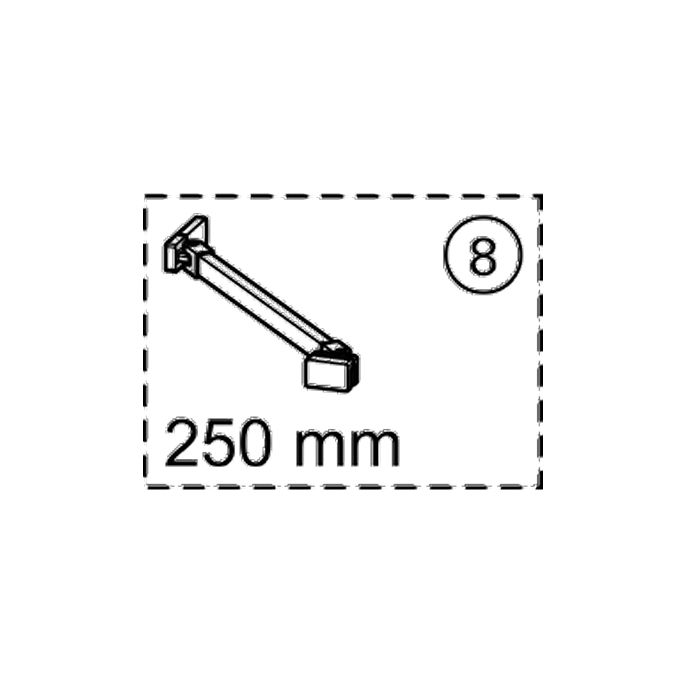 Huppe Design elegance - Design pure, 027900 stabilisatiebeugel 250mm