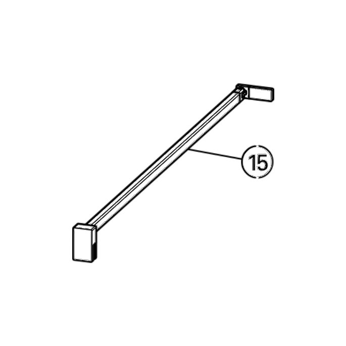 Huppe Design elegance - Design pure, 027902 stabilisatiebeugel 1200mm