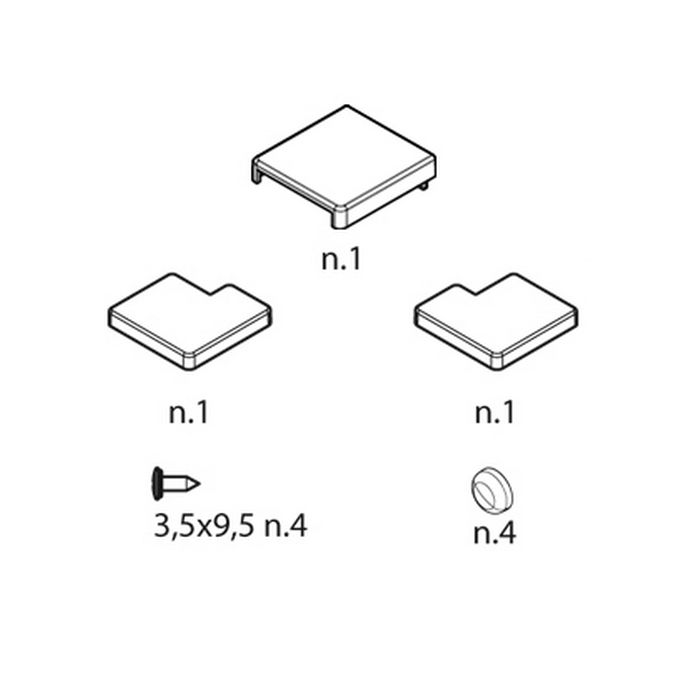 Novellini R01BNFB1-D mounting set white 030/ chrome