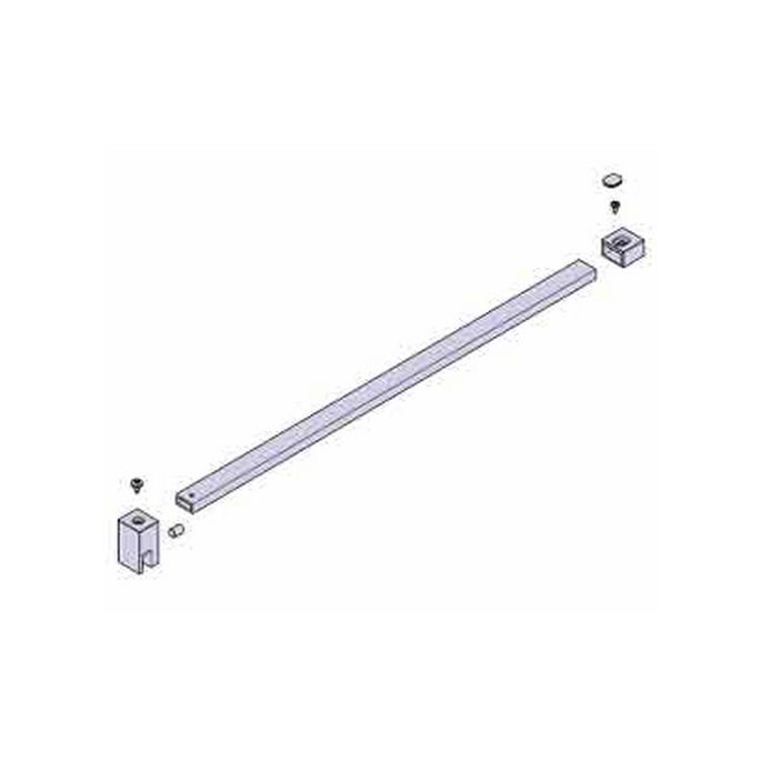 Novellini R80Y215-D muursteun wit/ chroom