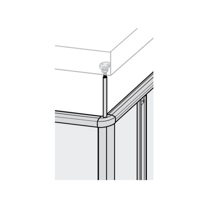 Huppe 1002, 054204 verticale afdichtingsstrip/ magneetstrip *niet meer leverbaar*