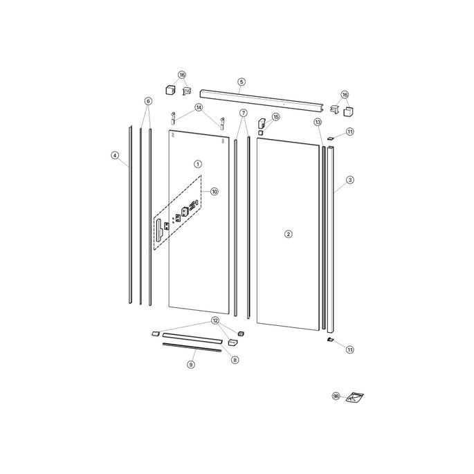 Huppe Vista pure, 066306 afvoerprofiel