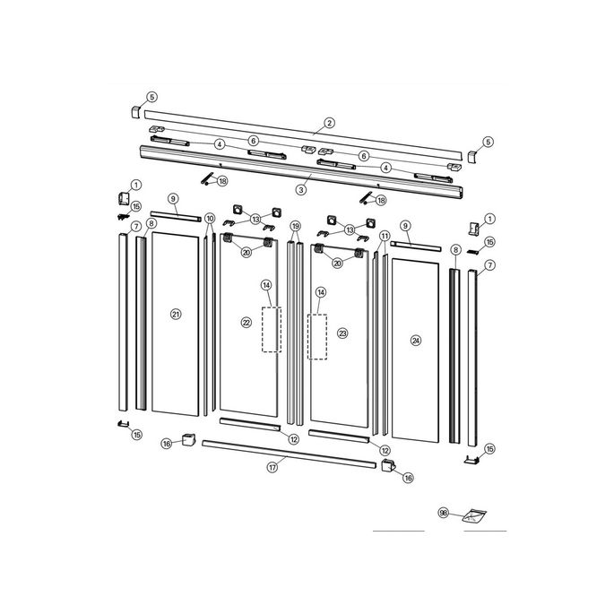 Huppe Design elegance - Aura elegance, 025409 afvoerprofiel