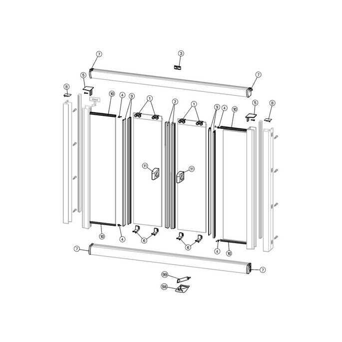 Huppe 2002, 051648 set magneetstrippen