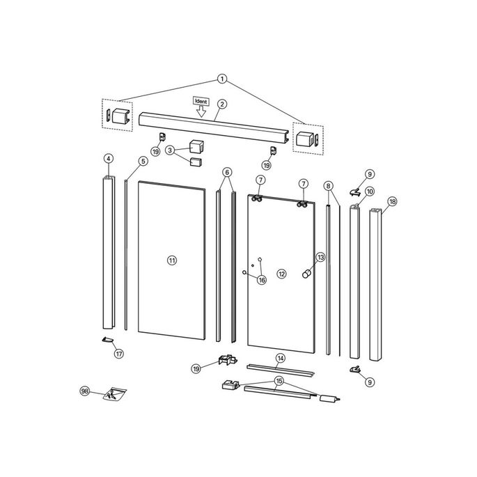 Huppe 501 Design, 061845 afvoerprofiel